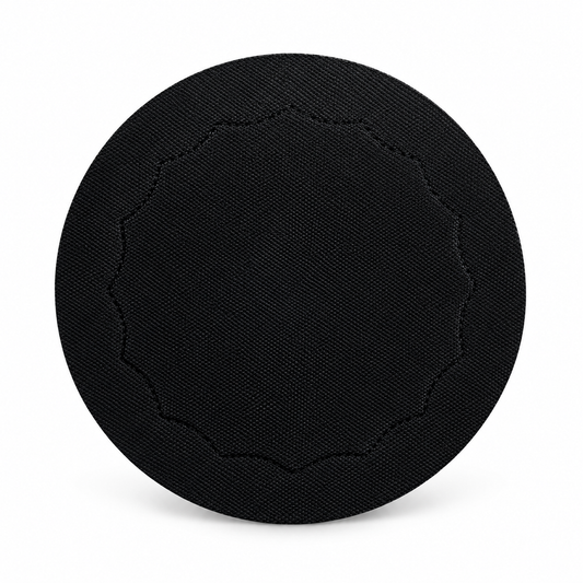 Black Finger-Loop Bath Pad on white