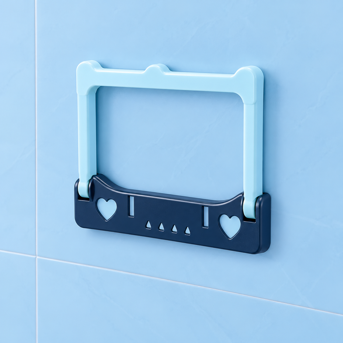 Blue Folding Basin Wall Holder alternate structural view