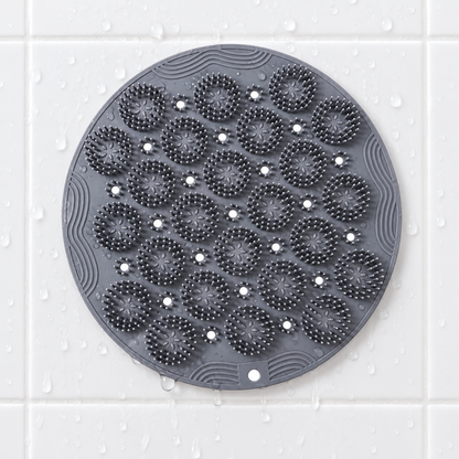 Gray Silicone Shower Scrub Pad alternate structural view