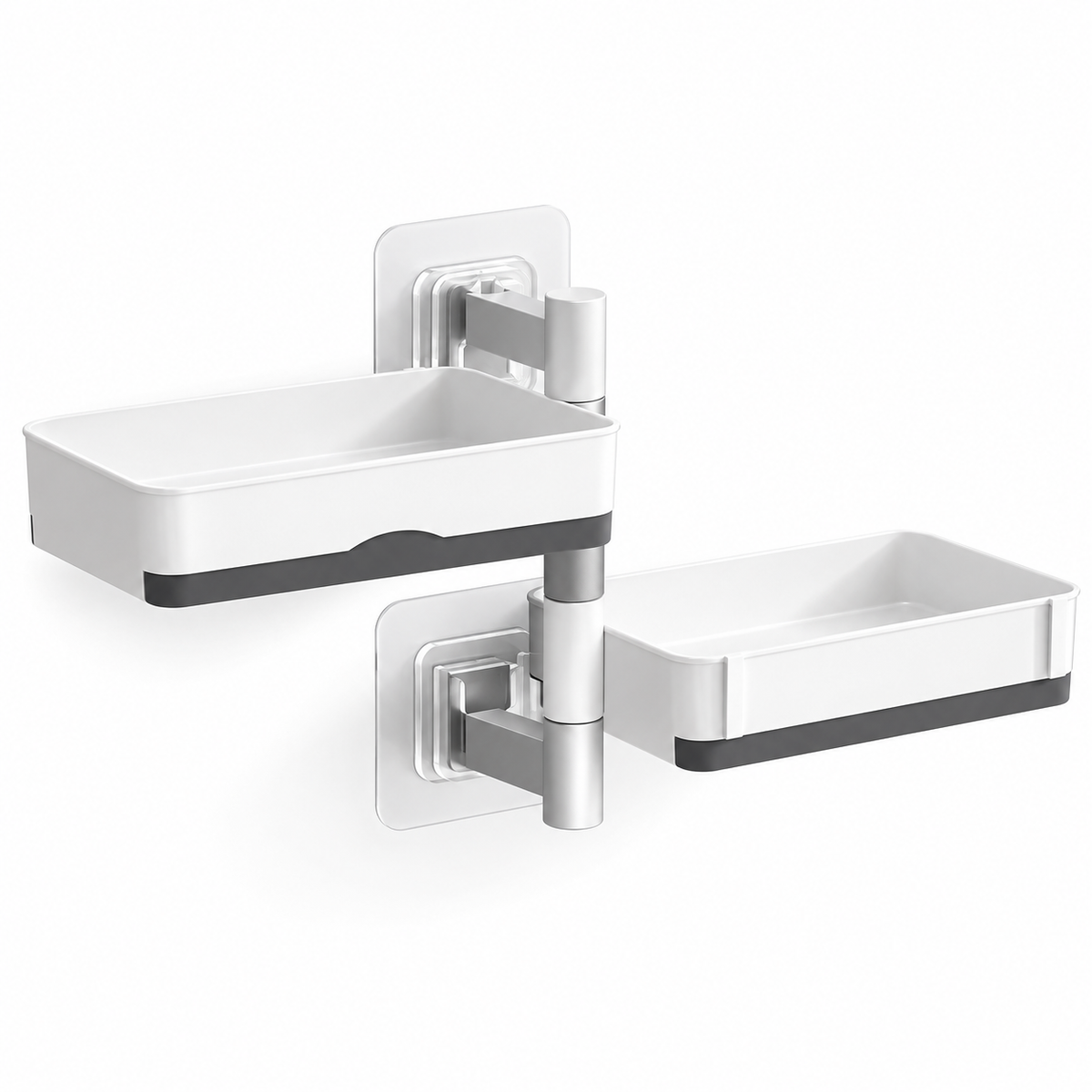 Two-Tier Swivel Soap Holder on white