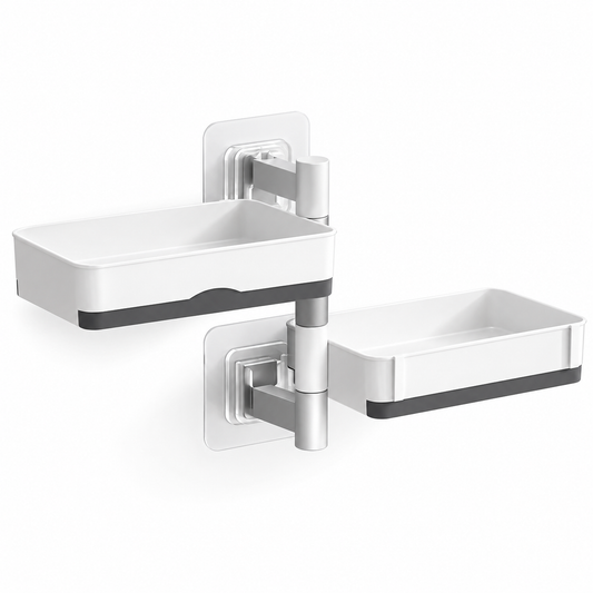 Two-Tier Swivel Soap Holder on white